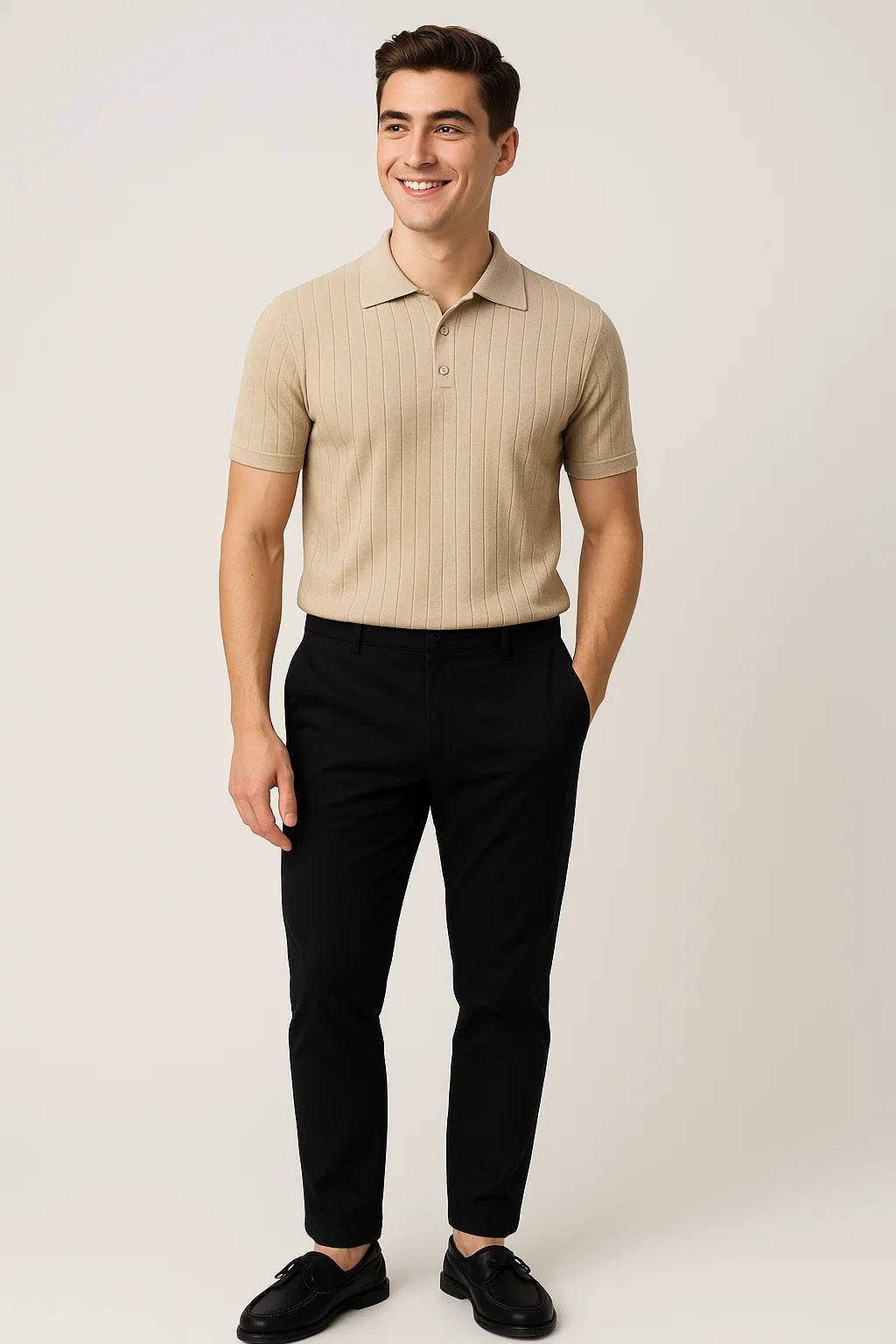 Classic Men's Striped Summer Polo
