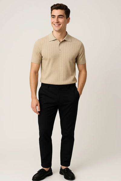 Classic Men's Striped Summer Polo