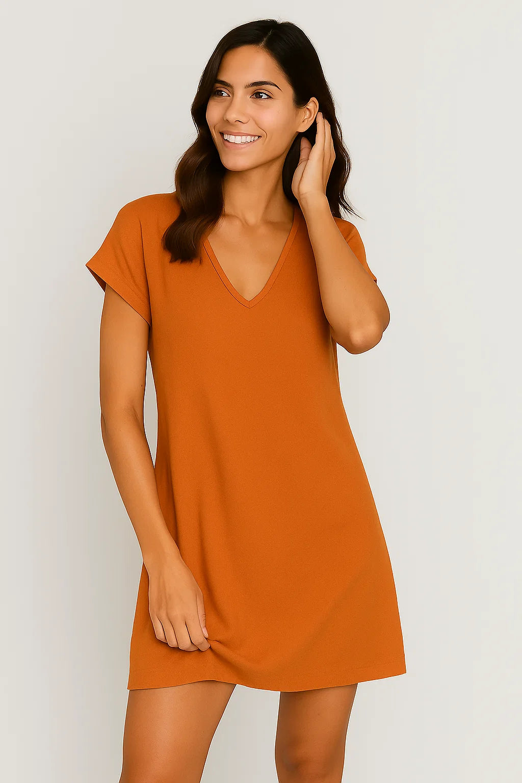 Women’s V-Neck Dress – Effortless Everyday Style with a Relaxed Silhouette