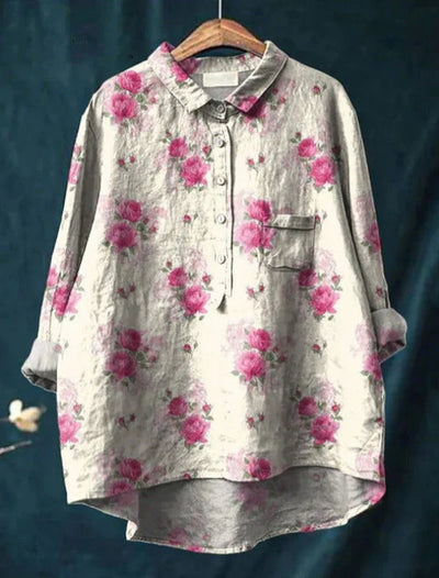 Women’s Casual Floral Print Blouse – Vibrant Everyday Style & Airy Relaxed Fit