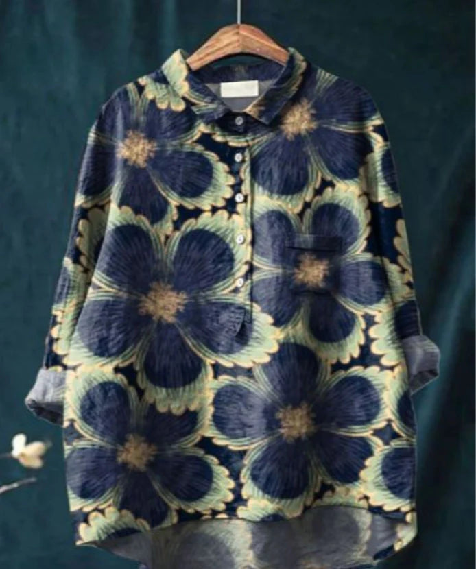 Women’s Casual Floral Print Blouse – Vibrant Everyday Style & Airy Relaxed Fit