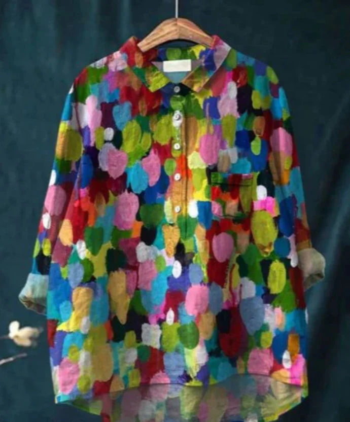 Women’s Casual Floral Print Blouse – Vibrant Everyday Style & Airy Relaxed Fit