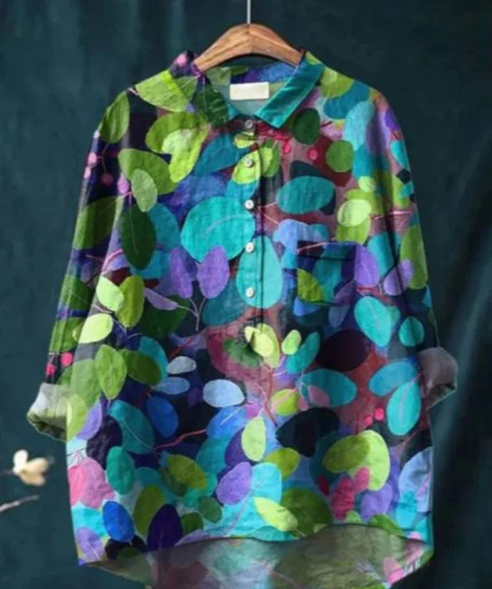 Women’s Casual Floral Print Blouse – Vibrant Everyday Style & Airy Relaxed Fit