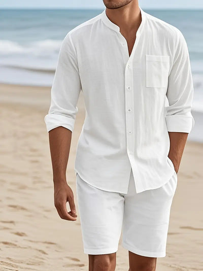 Men's Minimalist Long Sleeve Button Down Set