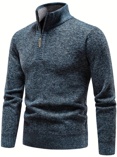 Casual Half Zip Men's Sweater