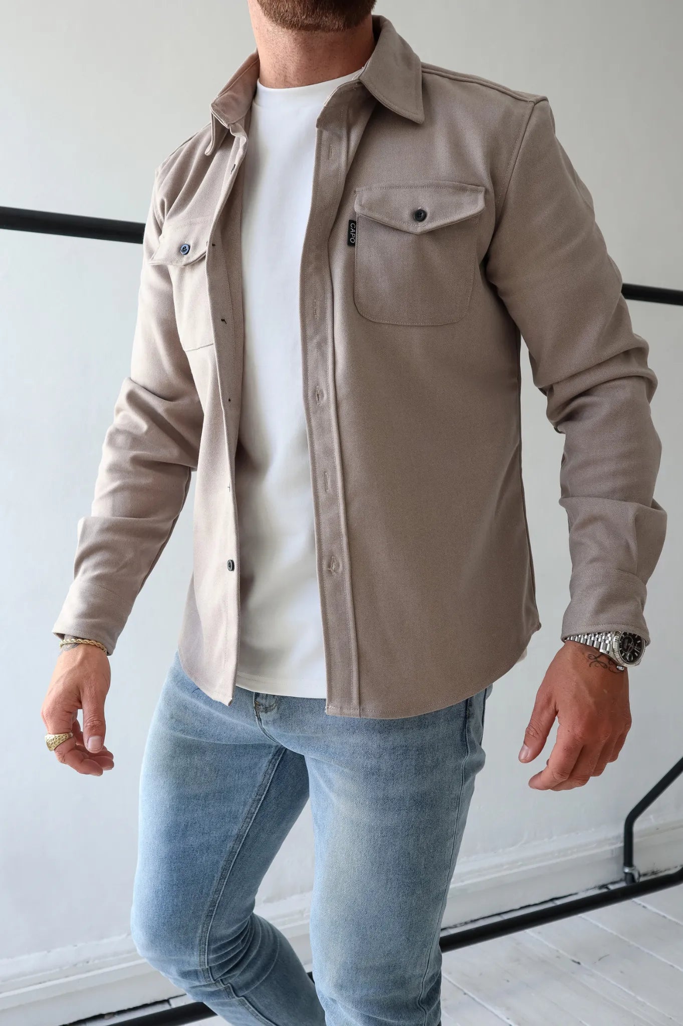 Men's Overshirt Jacket – Regular Fit Easy Care