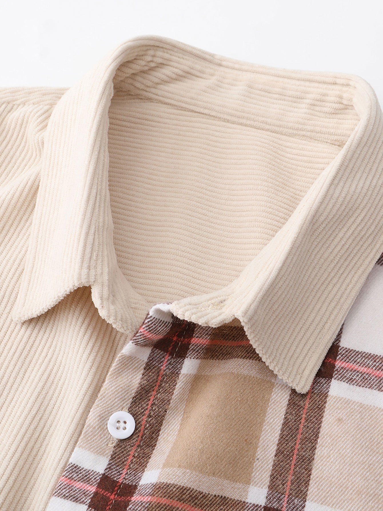 Corduroy Checked Men's Shirt