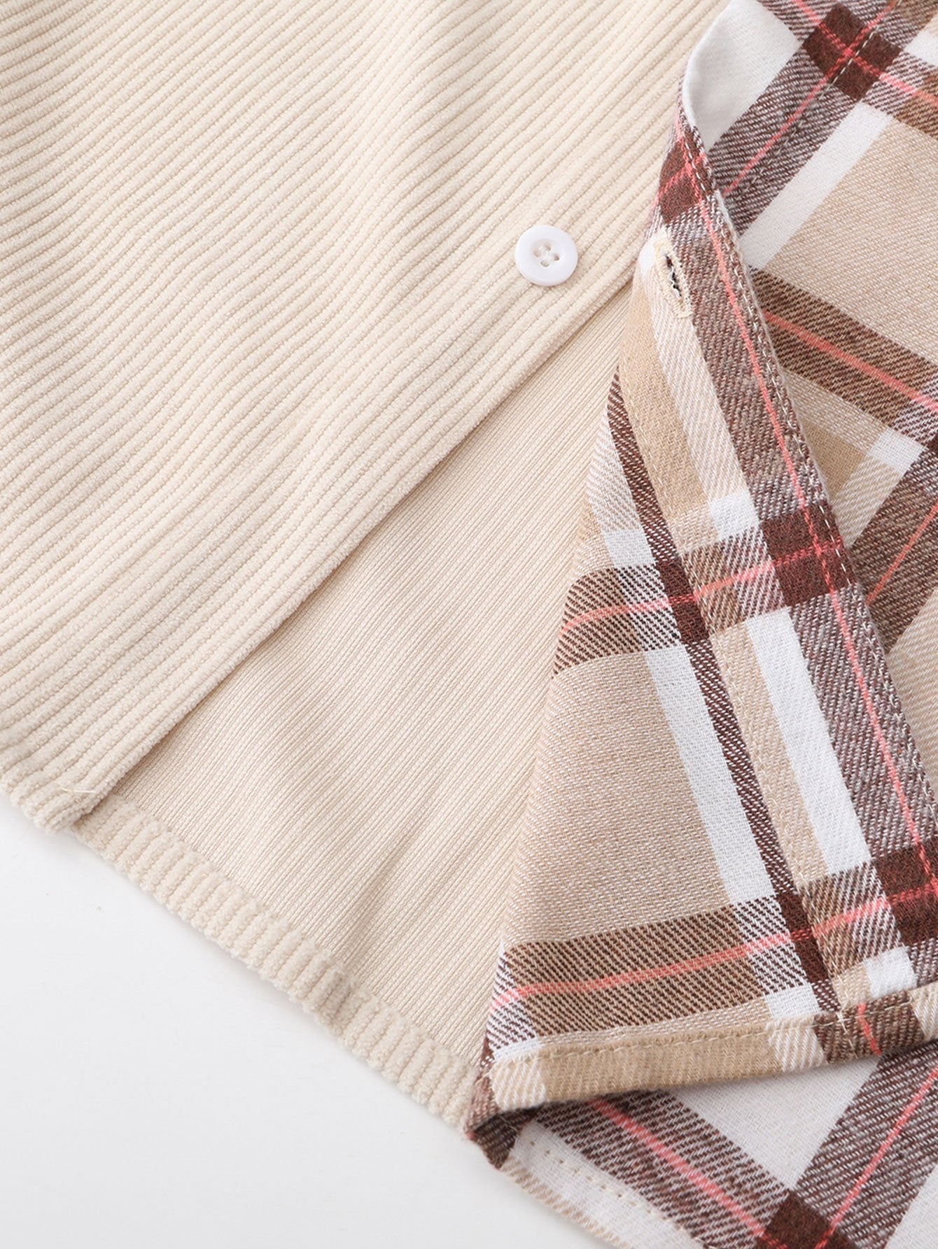 Corduroy Checked Men's Shirt