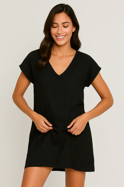 Women’s V-Neck Dress – Effortless Everyday Style with a Relaxed Silhouette