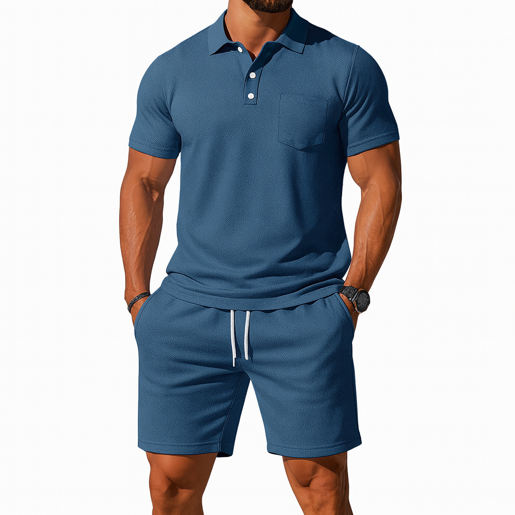Men's Casual Summer Short and Shirt Set