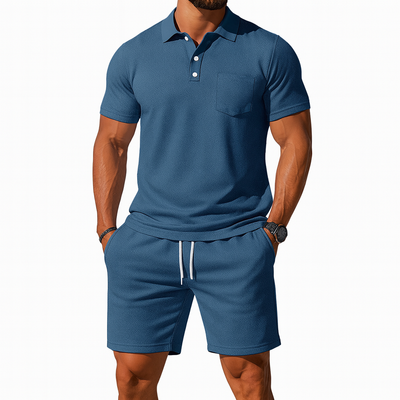 Men's Casual Summer Short and Shirt Set