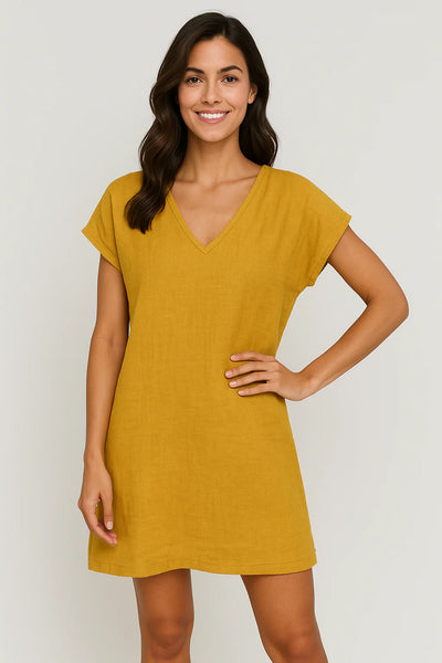 Women’s V-Neck Dress – Effortless Everyday Style with a Relaxed Silhouette