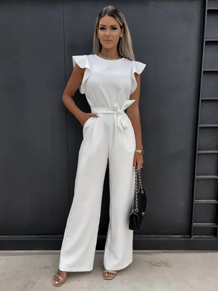 Elegant Jumpsuit with Belt for Women