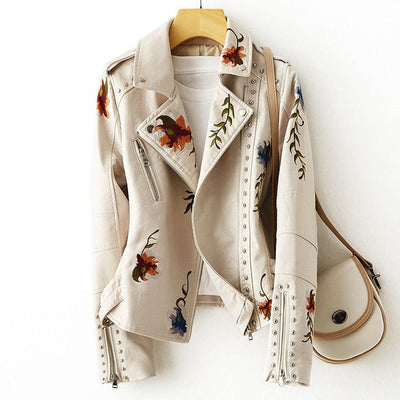 Emilia-Calou Retro Leather Jacket for Women
