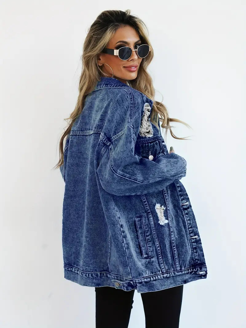 Oversized Denim Jacket for Women