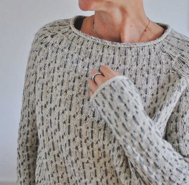 Grey Boat Neck Sweater for Women