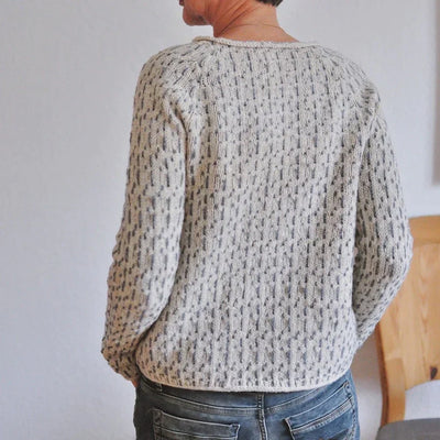 Grey Boat Neck Sweater for Women