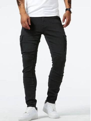 Men's Classic Stretch Cargo Denim Pants