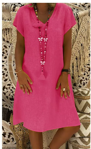 Women's Retro-style V-neck Dress
