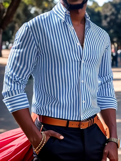 Men's Casual Striped Shirt