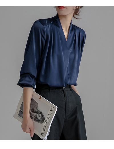 Women's Elegant V-neck Smar-Casual Blouse