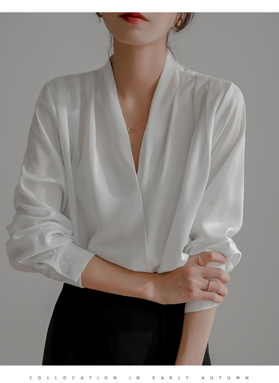 Women's Elegant V-neck Smar-Casual Blouse