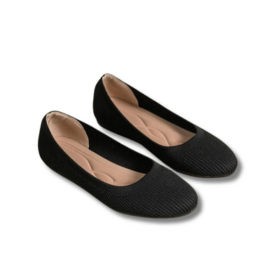Women’s Classic Black Knit Ballerina Flats