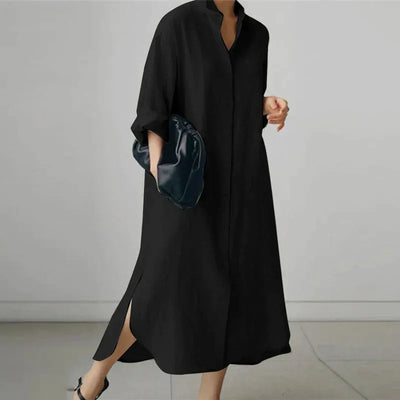 Women's Casual Long Button-Up Dress