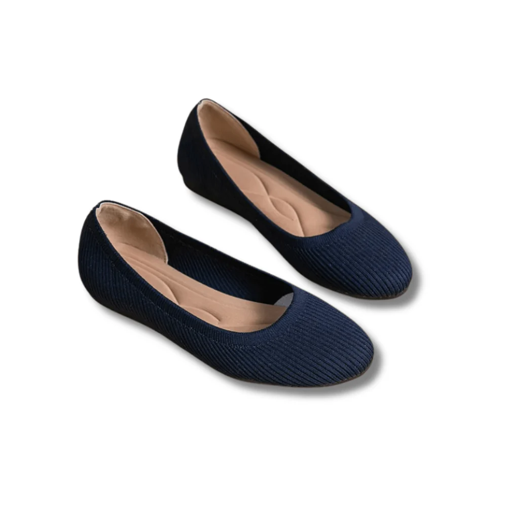 Women’s Classic Black Knit Ballerina Flats