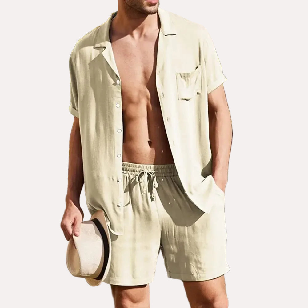 Men's Casual Button-Front Shirt