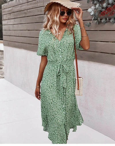 Women's Casual Button-Down Floral