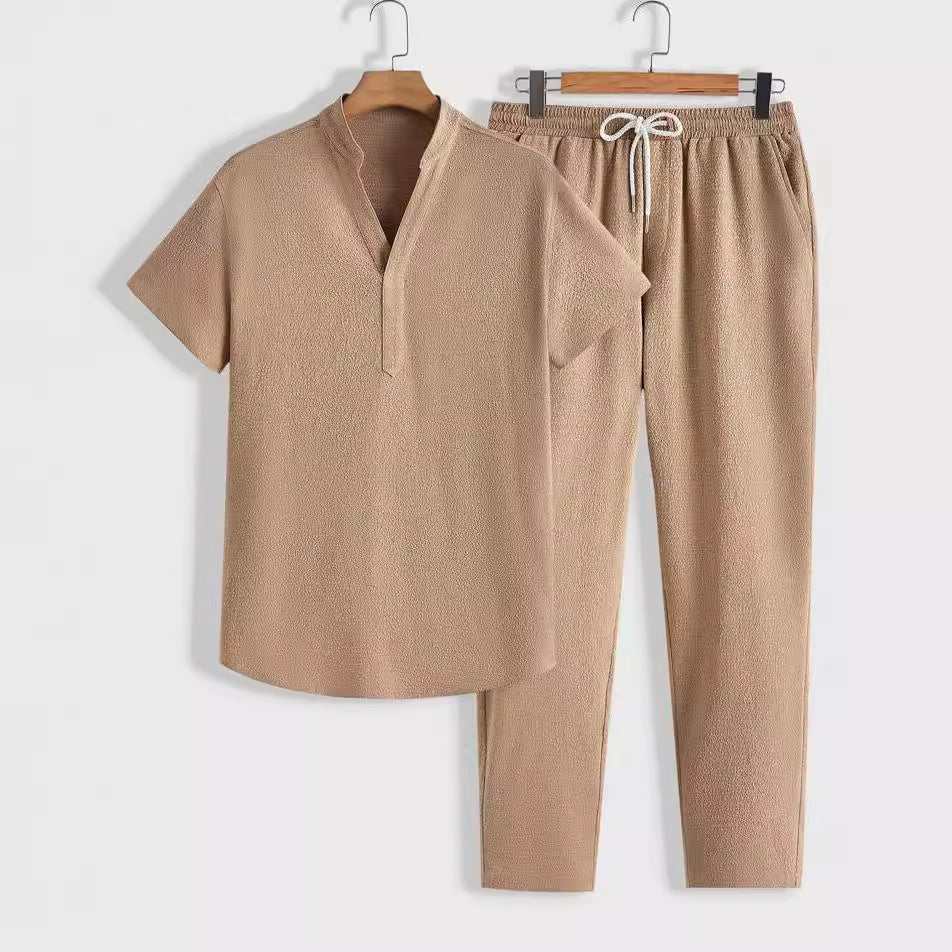 Men's Minimalist short Sleeve Top Set