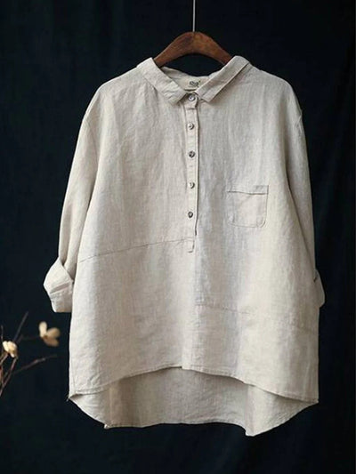 Women's Casual Button-Down Collared  Shirt