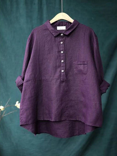 Women's Casual Button-Down Collared  Shirt