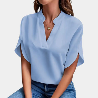 Women's Trendy V-Neck Split Sleeve Blouse