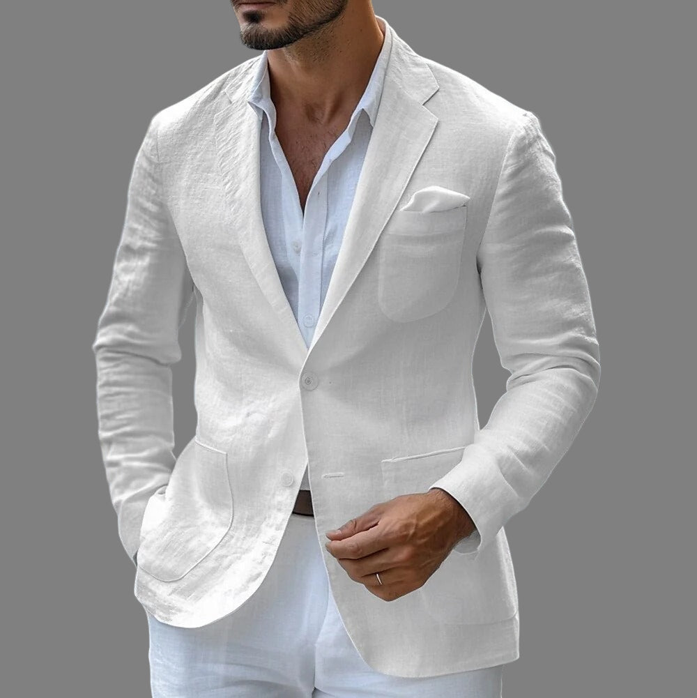 Men's Casual Slim Fit Linen Blazer