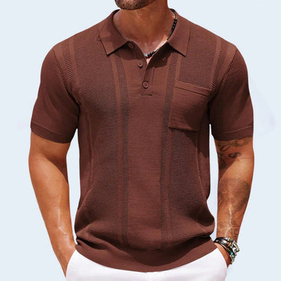 Men’s Classic Button-Up Knit Polo