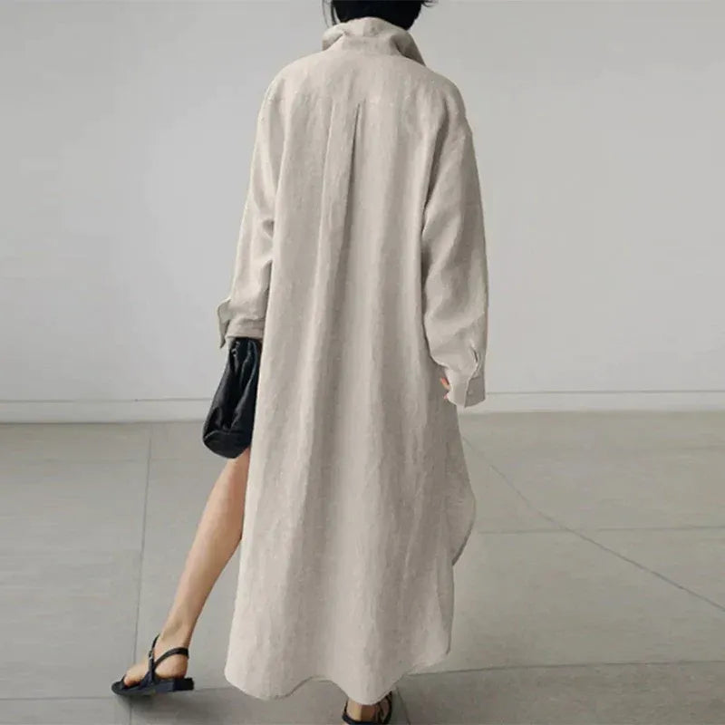 Women's Casual Long Button-Up Dress