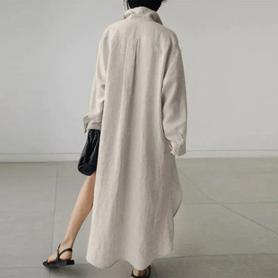 Women's Casual Long Button-Up Dress