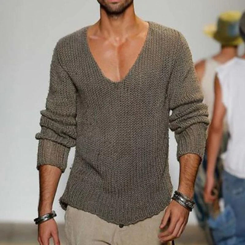 Men's Trendy V-Neck Knitted Sweater