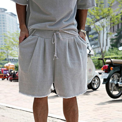 Van Hallen loungewear | Casual two-piece set with oversized t-shirt and loose shorts for men