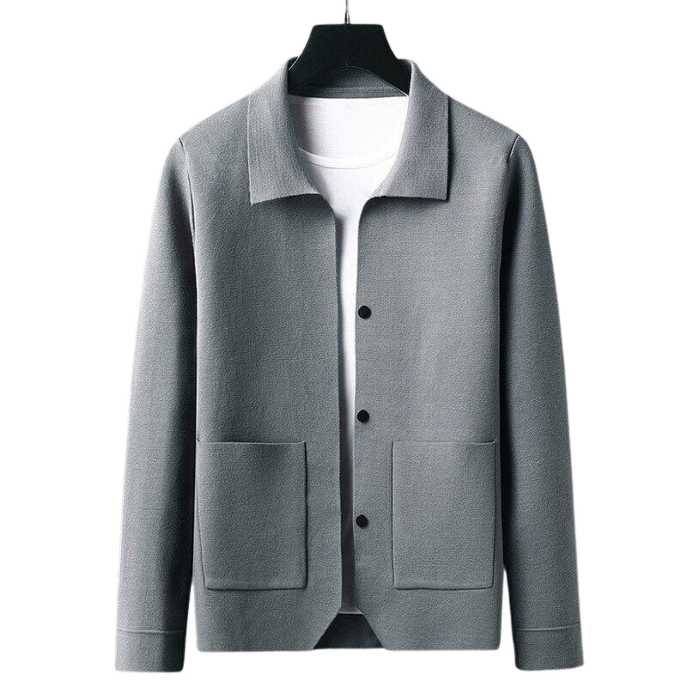 Knitted Overshirt Jacket for Men