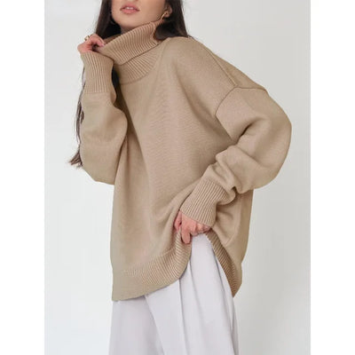 Knitted Turtleneck Sweater for Women