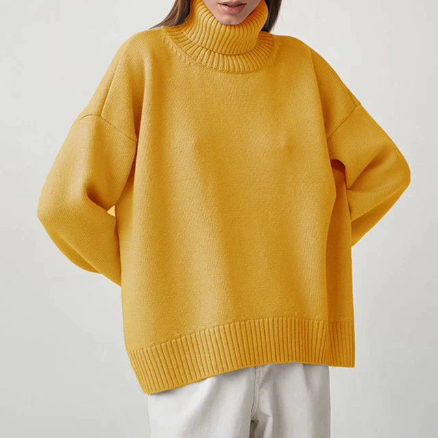 Knitted Turtleneck Sweater for Women