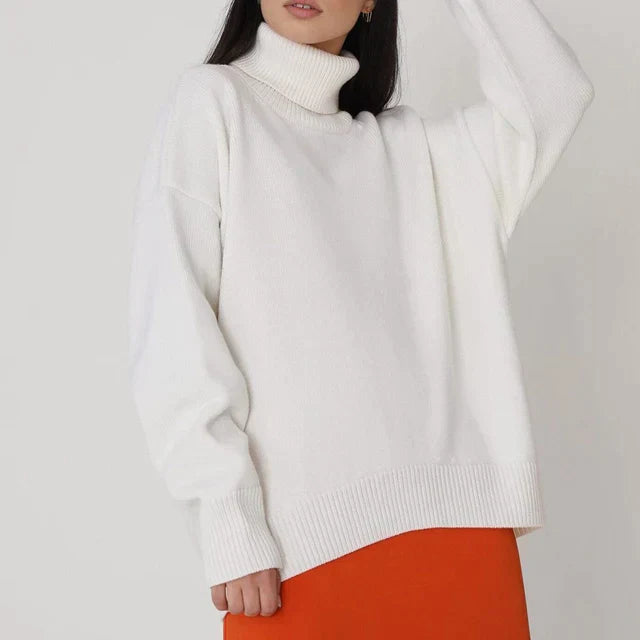 Knitted Turtleneck Sweater for Women