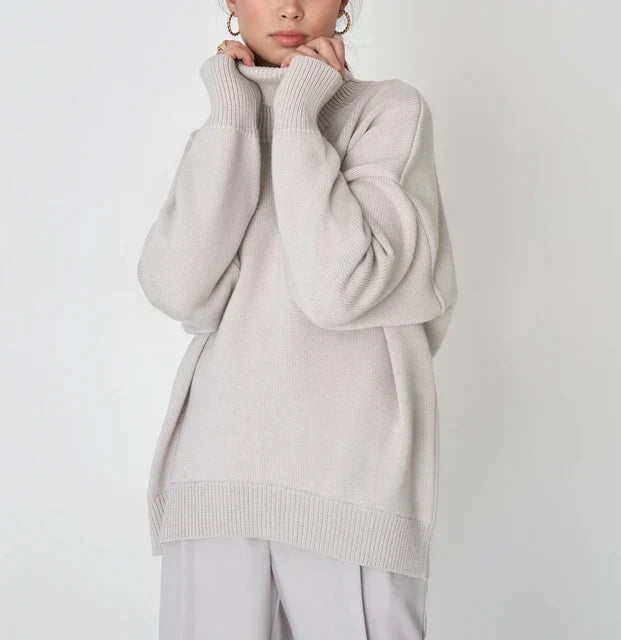 Knitted Turtleneck Sweater for Women