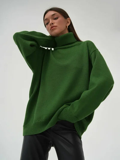 Knitted Turtleneck Sweater for Women