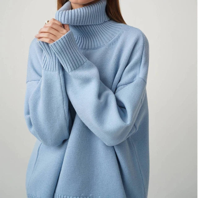 Knitted Turtleneck Sweater for Women