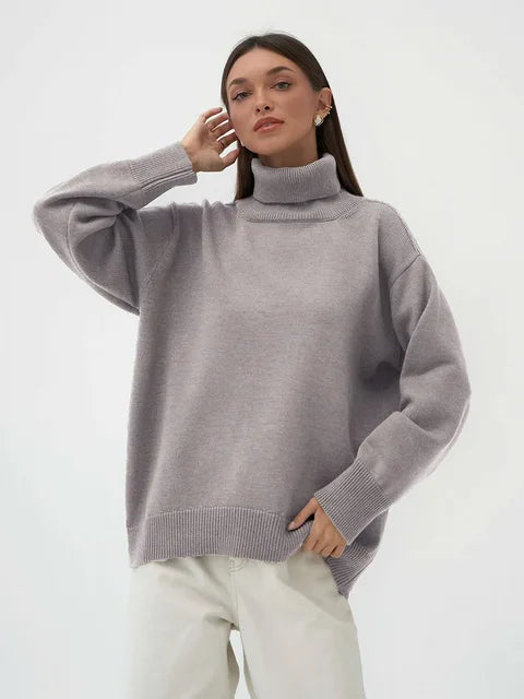 Knitted Turtleneck Sweater for Women