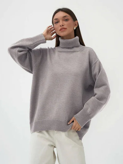 Knitted Turtleneck Sweater for Women